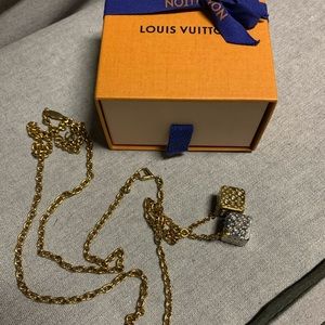Authentic Louis Vuitton dice necklace